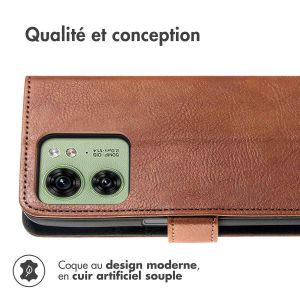 iMoshion Étui de téléphone portefeuille Luxe Motorola Edge 40 - Brun