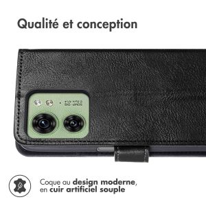iMoshion Étui de téléphone portefeuille Luxe Motorola Edge 40 - Noir