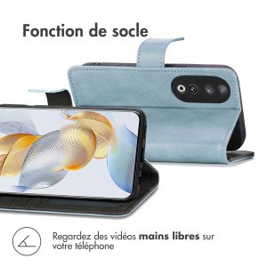 iMoshion Étui de téléphone portefeuille Luxe Honor 90 - Bleu clair