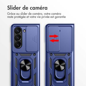 iMoshion Coque Arrière Rugged avec anneau Samsung Galaxy Z Fold 5 - Bleu foncé
