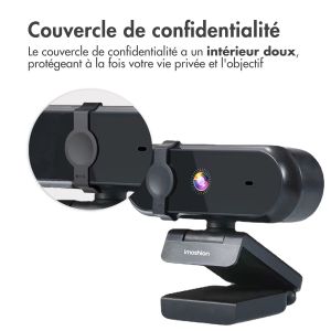 iMoshion  Webcam 2K QHD - Convient pour ordinateurs de table et portables - Noir