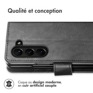 iMoshion Étui de téléphone portefeuille Luxe Samsung Galaxy Z Fold 5 - Noir