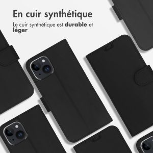 Accezz Étui de téléphone portefeuille Wallet iPhone 15 - Noir