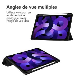 iMoshion Coque tablette rigide Trifold iPad Air 5 (2022) / Air 4 (2020) - Noir