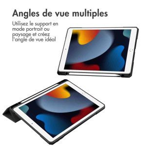 iMoshion Coque tablette rigide Trifold iPad 9 (2021) 10.2 pouces / iPad 8 (2020) 10.2 pouces / iPad 7 (2019) 10.2 pouces - Noir