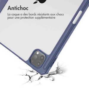 iMoshion Coque tablette rigide Trifold iPad Pro 12.9 (2018 - 2022) - Bleu foncé