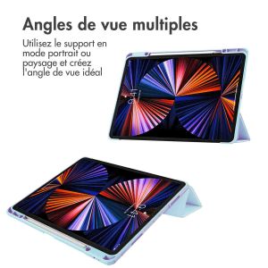 iMoshion Coque tablette rigide Trifold iPad Pro 12.9 (2018 - 2022) - Bleu clair