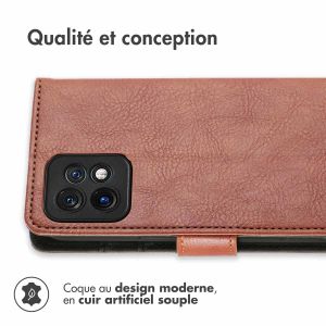 iMoshion Étui de téléphone portefeuille Luxe Motorola Edge 40 Pro - Brun