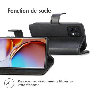 iMoshion Étui de téléphone portefeuille Luxe Motorola Edge 40 Pro - Noir