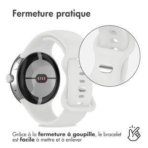 iMoshion Bracelet en silicone Google Pixel Watch / Watch 2 - Taille S - Blanc