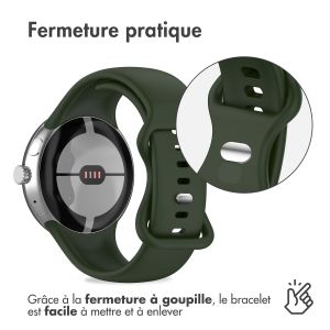 iMoshion Bracelet en silicone Google Pixel Watch / Watch 2 - Taille S - Vert foncé