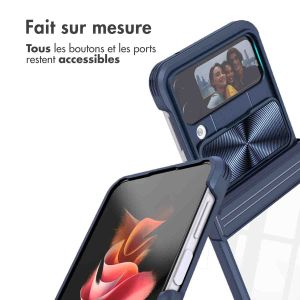iMoshion Coque arrière Camslider Samsung Galaxy Z Flip 4 - Bleu foncé