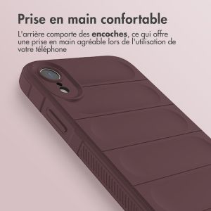 iMoshion Coque arrière EasyGrip iPhone Xr - Aubergine