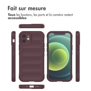 iMoshion Coque arrière EasyGrip iPhone 12 - Aubergine