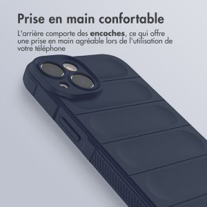 iMoshion Coque arrière EasyGrip iPhone 14 - Bleu foncé