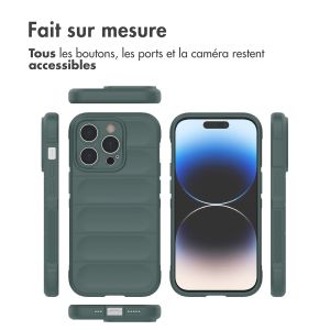 iMoshion Coque arrière EasyGrip iPhone 14 Pro - Vert foncé