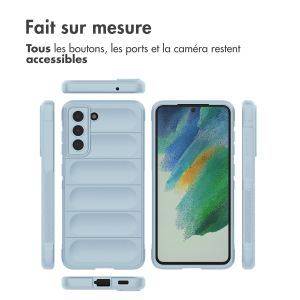 iMoshion Coque arrière EasyGrip Samsung Galaxy S21 FE - Bleu clair