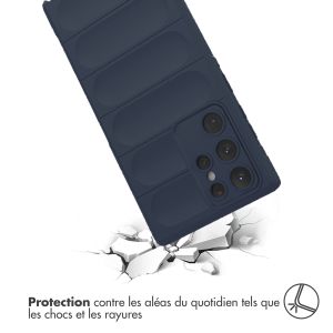 iMoshion Coque arrière EasyGrip Samsung Galaxy S22 Ultra - Bleu foncé