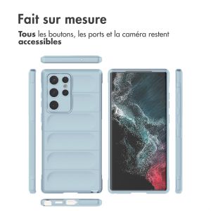 iMoshion Coque arrière EasyGrip Samsung Galaxy S22 Ultra - Bleu clair