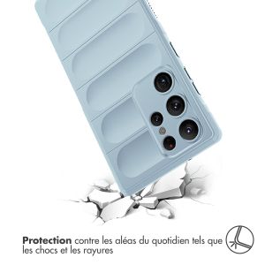 iMoshion Coque arrière EasyGrip Samsung Galaxy S23 Ultra - Bleu clair