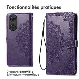 iMoshion Etui de téléphone portefeuille Mandala Oppo Reno 8 T (4G) - Violet