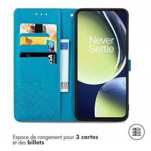 iMoshion Etui de téléphone portefeuille Mandala OnePlus Nord CE 3 / CE 3 Lite - Turquoise