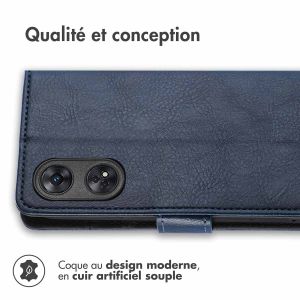 iMoshion Étui de téléphone portefeuille Luxe Oppo Reno 8 T (4G) - Bleu foncé