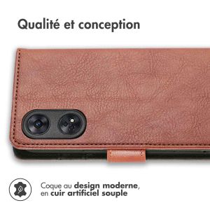 iMoshion Étui de téléphone portefeuille Luxe Oppo Reno 8 T (4G) - Brun
