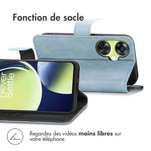 iMoshion Étui de téléphone portefeuille Luxe OnePlus Nord CE 3 / CE 3 Lite - Bleu clair