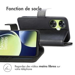 iMoshion Étui de téléphone portefeuille Luxe OnePlus Nord CE 3 / CE 3 Lite - Noir
