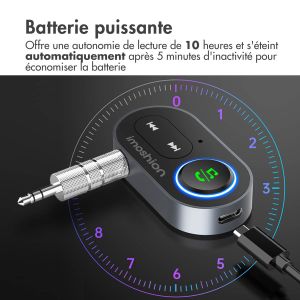 iMoshion Adaptateur Bluetooth Voiture - Récepteur Bluetooth 5.1 - Prise  jack 3,5 mm / AUX - Noir