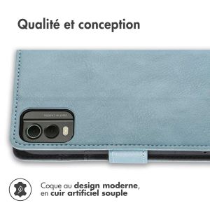 iMoshion Étui de téléphone portefeuille Luxe Nokia C32 - Bleu clair