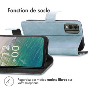 iMoshion Étui de téléphone portefeuille Luxe Nokia C32 - Bleu clair