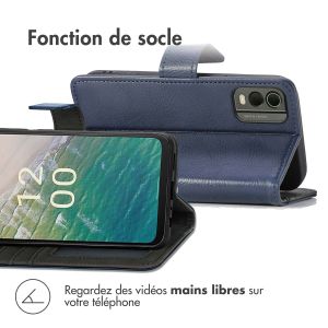 iMoshion Étui de téléphone portefeuille Luxe Nokia C32 - Bleu foncé