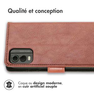 iMoshion Étui de téléphone portefeuille Luxe Nokia C32 - Brun