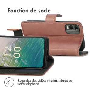iMoshion Étui de téléphone portefeuille Luxe Nokia C32 - Brun