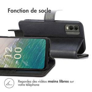 iMoshion Étui de téléphone portefeuille Luxe Nokia C32 - Noir