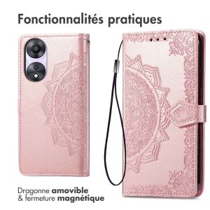 iMoshion Etui de téléphone portefeuille Mandala Oppo A78 (5G) - Rose Dorée