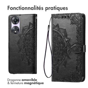 iMoshion Etui de téléphone portefeuille Mandala Oppo A78 (5G) - Noir