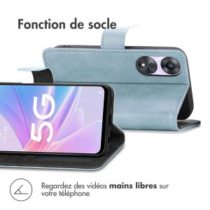 iMoshion Étui de téléphone portefeuille Luxe Oppo A78 (5G) - Bleu clair
