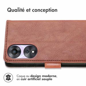 iMoshion Étui de téléphone portefeuille Luxe Oppo A78 (5G) - Brun