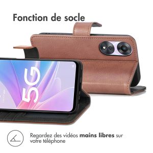 iMoshion Étui de téléphone portefeuille Luxe Oppo A78 (5G) - Brun
