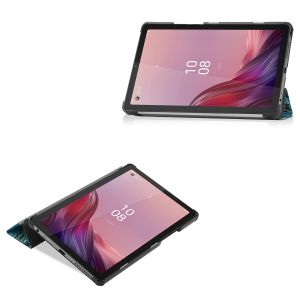 iMoshion Coque tablette Design Trifold Lenovo Tab M9 - Green Plant