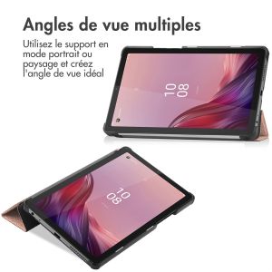 iMoshion Coque tablette Trifold Lenovo Tab M9 - Rose Dorée