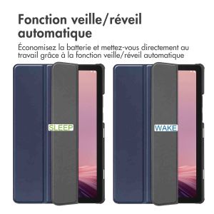 iMoshion Coque tablette Trifold Lenovo Tab M9 - Bleu foncé