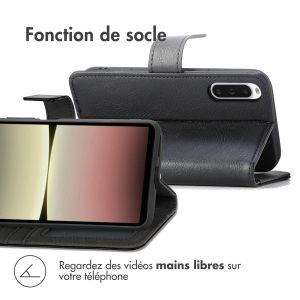 iMoshion Étui de téléphone portefeuille Luxe Sony Xperia 10 V - Noir