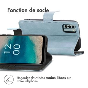 iMoshion Étui de téléphone portefeuille Luxe Nokia G22 - Bleu clair