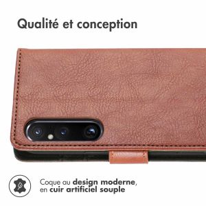 iMoshion Étui de téléphone portefeuille Luxe Sony Xperia 1 V - Brun