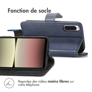 iMoshion Étui de téléphone portefeuille Luxe Sony Xperia 10 V - Bleu foncé