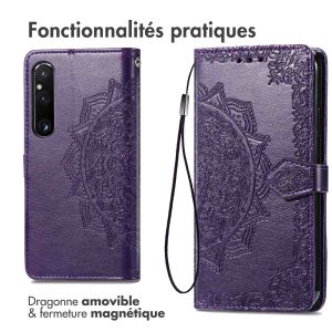 iMoshion Etui de téléphone portefeuille Mandala Sony Xperia 1 V - Violet